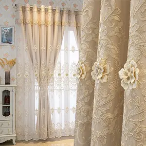 Embroidered Curtain Pattern, Elegant Curtain Design, Elegant Single Panel Decorative Window Curtains for Living Room and Bedroom Decor, Fashion Home Decoration Accessories, Decorative Window Treatments