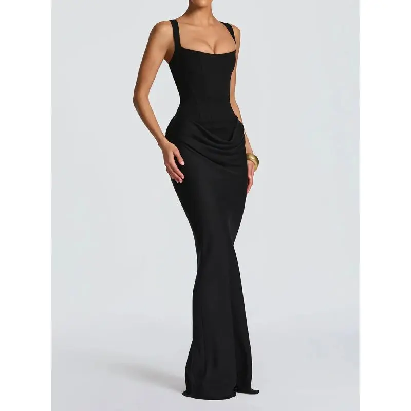 Elegant Minimalist Corset Evening Dress Women Sleeveless Maxi Gown Formal Wear Formal Events Special Occasions Wedding Guest Party Dress, Formal Dresses For Women, Maxi Dress For Women