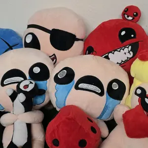 CUTE BINDING OF ISAAC PLUSH + Free Crochet Pokeball Keychain & Stickers!!