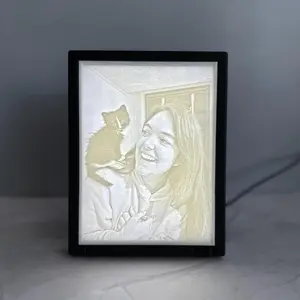 Custom 3D Printed Lithophane Picture, Accessories included, Personalized Gift, Anniversary, Birthday,  Holiday Gifts, Pets, Unique Gifts