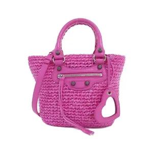 Pre-owned Balenciaga Nylon Shoulder Bags Le Cagole Panier Small Bag