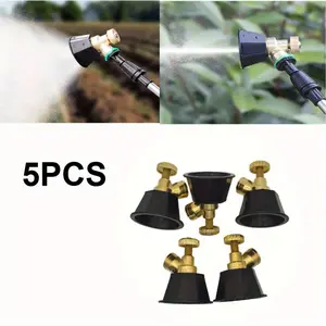 5-Pack Atomizing Adjustable Nozzle Irrigation Sprinkler, Garden Greenhouse Sprayer, Black Cyclone Air Vortex High Pressure Sprinkler, Agricultural Sprayer.