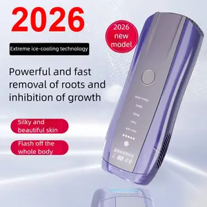 IPL Laser Hair Removal Device with Sapphire Ice-Cooling Technology for Women & Men, Painless & Long-Lasting Hair Remover for Full Body Use at Home, Safe on Face, Bikini Line, Armpits
