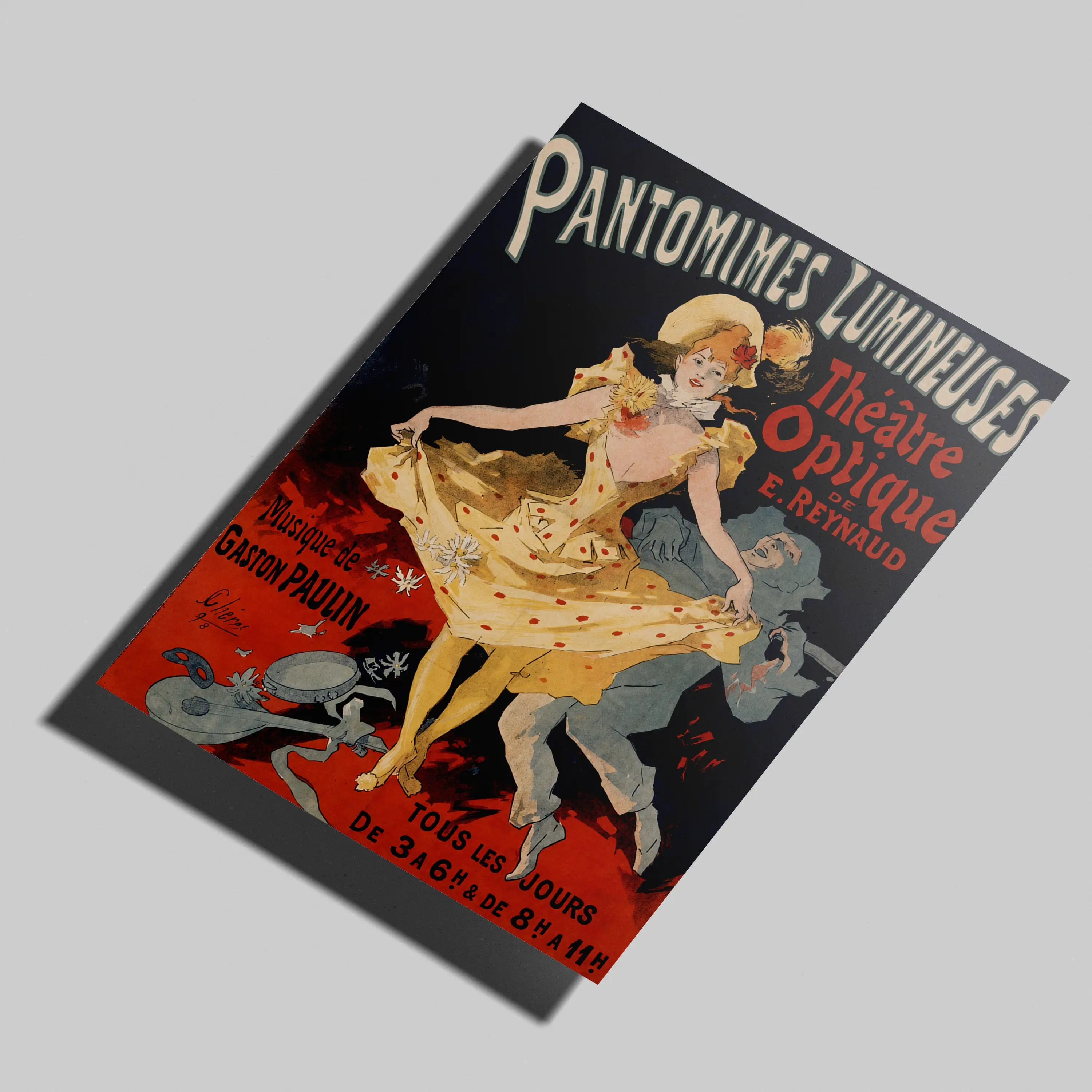 Vintage French Theater Poster | Belle Époque Art Print | Premium Hybrid Paper Wall Decor for Living Room, Office & Art Lovers