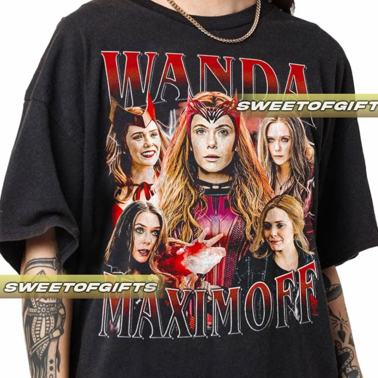 Limited Wanda Maximoff Vintage T-Shirt, Shirt Gift For Woman and Man Unisex T-Shirt