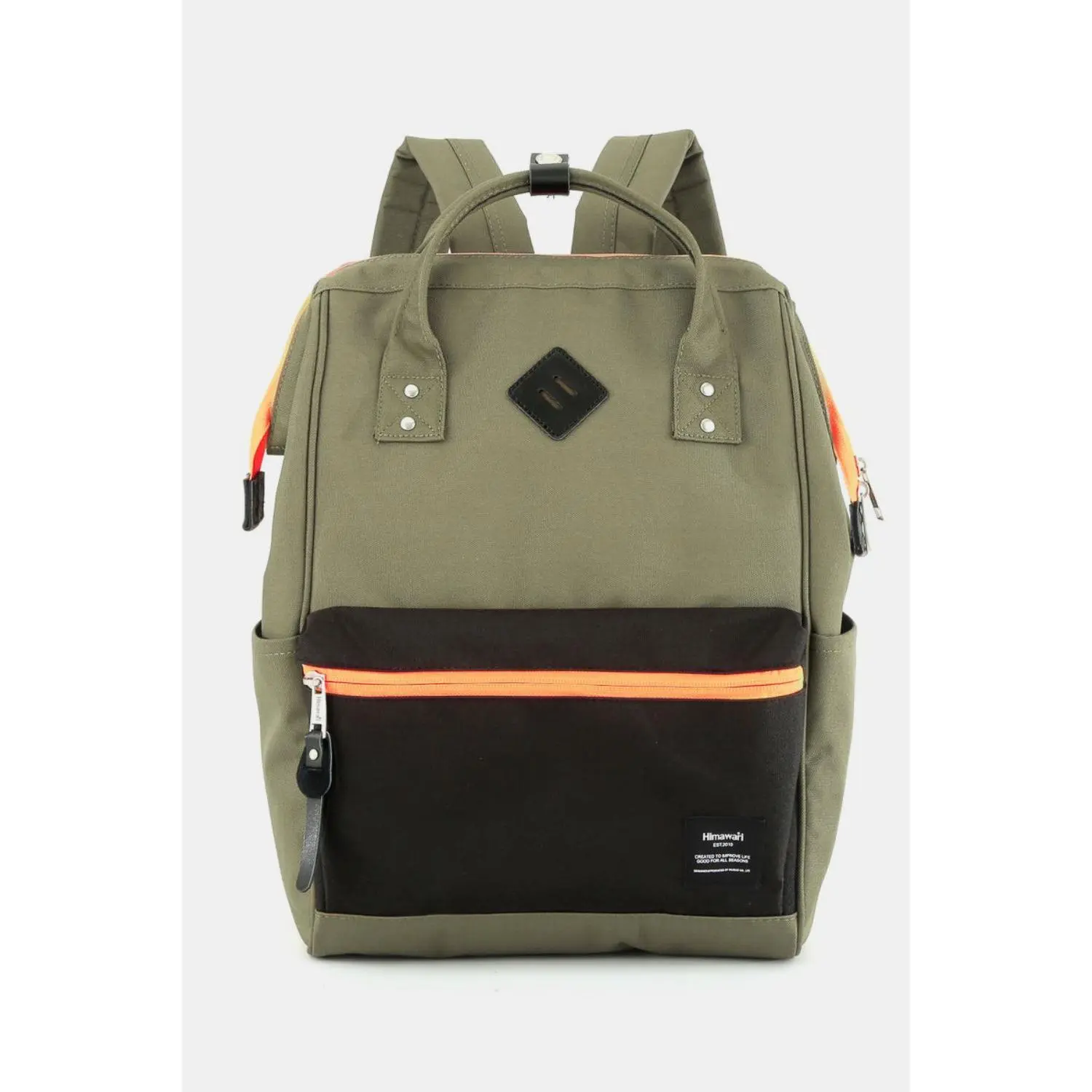 Himawari Contrast Waterproof Backpack Bag with Reinforced Edges