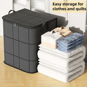 Large Capacity Waterproof Storage Bag, Soft Handles, Ideal for Bedroom Clothes, Quilts, Bedding, Durable Non-Toxic Material, Foldable Clothes Storage Organizer, Clothing Storage Organizer, Multipurpose Storage Bag for Bedroom