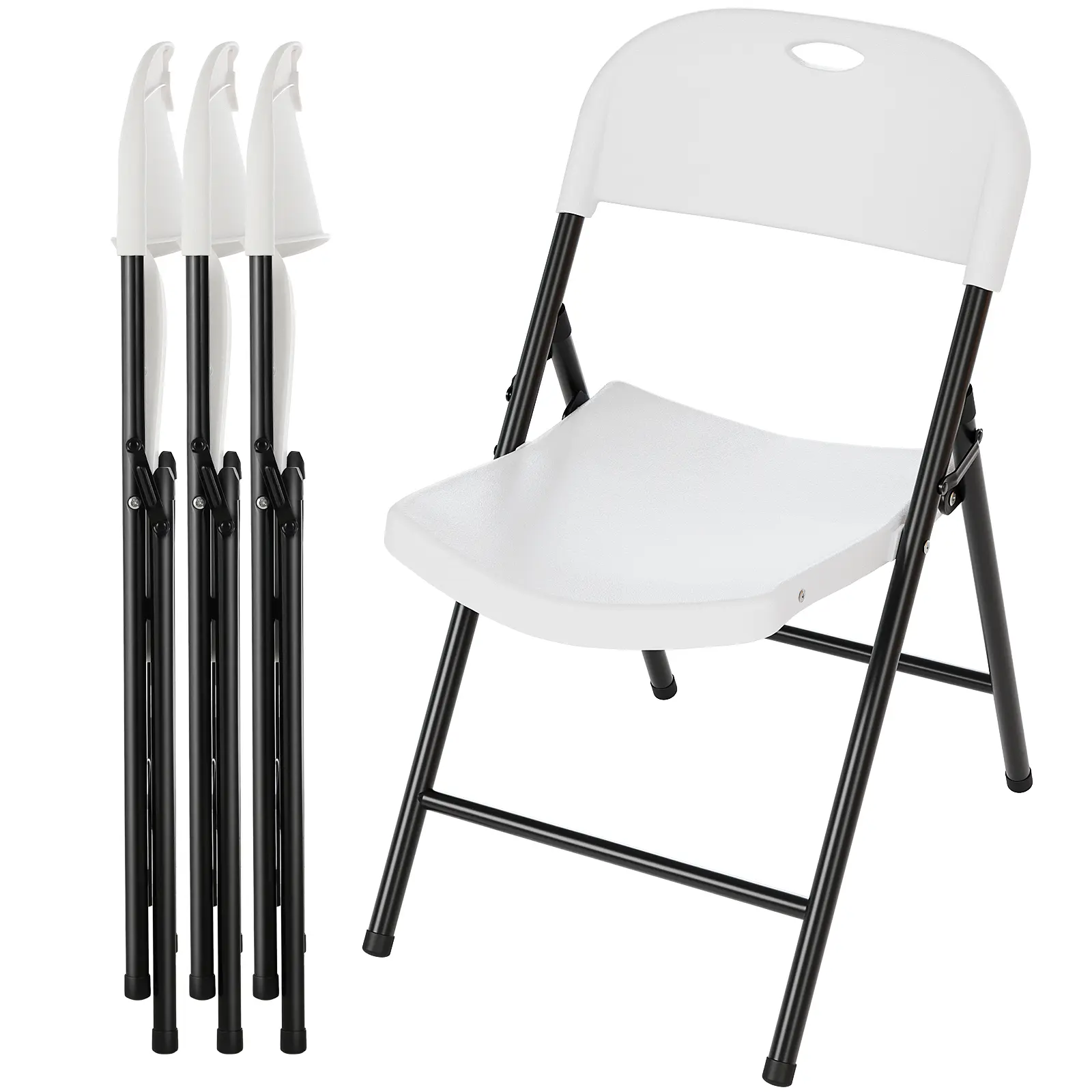 【2 package】Arlopu Folding Chair, Heavy Duty Plastic Foldable Chair with Reinforced Steel Frame for Events Indoor and Outdoor, Wedding, Party, Garden, Patio, 350 lbs Capacity summerwins
