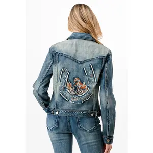 Womens  Horse Shoe Denim Jacket
