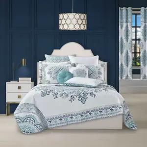 Afton Blue 3-Piece Quilt Set
