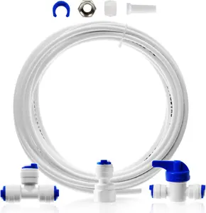 Drinkpod Fridge Water Line Connection and Ice Maker Installation Kit for Reverse Osmosis RO Systems & Water Filters, 1/4", 20 feet