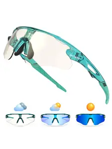 Cycling Sunglasses, Photochromic Glasses, Suitable for Men & Women, Outdoor Sports Fishing Driving Jogging UV400 Protection Bicycle Eyewear