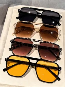 Unisex Vintage Trendy Casual Aviator Sunglasses, Retro Outdoor Sports Sunglasses, Fashionable Sunglasses for Men & Women for Everyday Use, Trendy Frames Sunglasses, Sunglasses Set