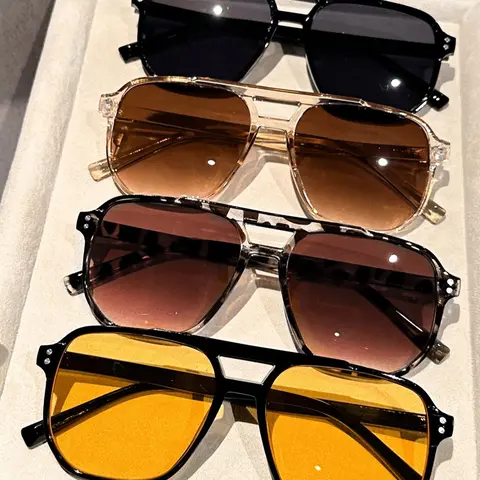 Unisex Vintage Trendy Casual Aviator Sunglasses, Retro Outdoor Sports Sunglasses, Fashionable Sunglasses for Men & Women for Everyday Use, Trendy Frames Sunglasses, Sunglasses Set, Trendy Shades, Stylish Sunglasses