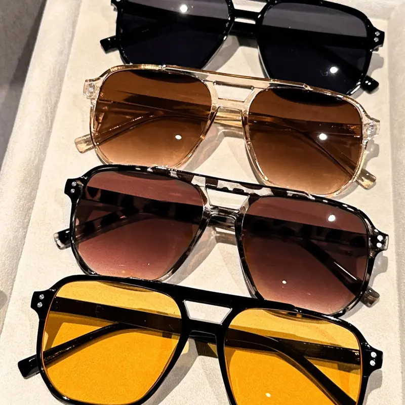 Unisex Vintage Trendy Casual Aviator Sunglasses, Retro Outdoor Sports Sunglasses, Fashionable Sunglasses for Men & Women for Everyday Use, Trendy Frames Sunglasses, Sunglasses Set, Trendy Shades, Stylish Sunglasses