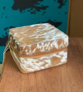 Cowhide or Tooled Leather Jewelry Box