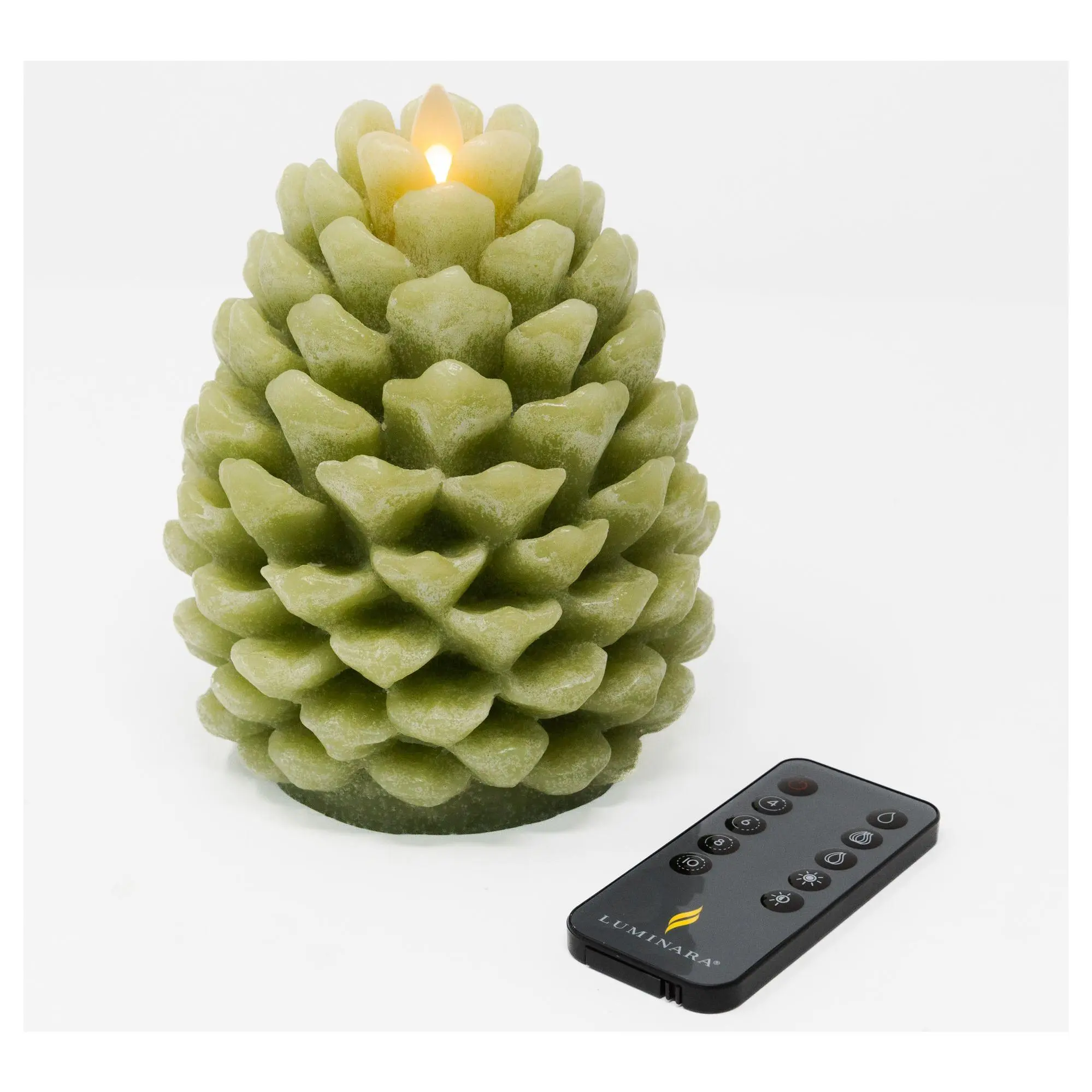Luminara 6.5" Tall Pinecone Figural Flameless Candle Luminara 6.5" Tall Pinecone Figural Flameless Candle