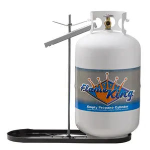 Flame King Dual RV Propane Tank Cylinder Rack for RVs and Trailers for 30LB Tanks - KT30MNT (Tanks Sold Separately)