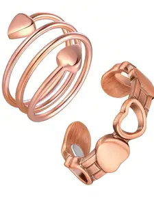 Pure Copper Magnetic Therapy Ring, 99.99% High Purity Thumb Ring, Lymph Care Jewelry for Women, Health Gift, Detox and Swelling Relief