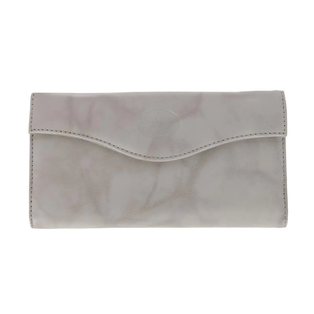 Buxton Women's Leather Long Bifold Organizer Wallet with Floral Emboss, Clutch Wallets, Bifold/Trifold Wallet