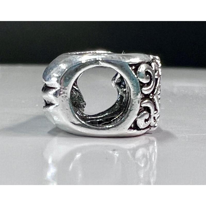 MEDIEVAL METAL Raven’s Skull Hair Bead Silver Finish Gothic Viking Accessory for Braids Dreadlocks & Viking Inspired Hairstyles