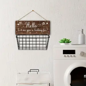 Lost Socks Laundry Sign, 1 Set Metal Mesh Organizer for Missing Socks, Laundry Room Wall Decor, Home Decor, Room Decor Inspirational, Dorm Decor, Hanging, Wall Hanging Design