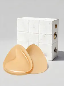 2pcs Dual-Sided Adhesive Bra Pads, Adhesive Bra Inserts, Washable Reusable Instant Lift, Invisible No-Strap Bras, Dress Enhancer, Women's Underwear Accessories