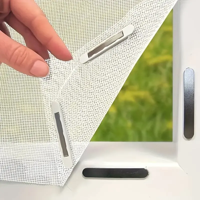 6-Piece Magnetic Household Window Screen Set – Detachable, DIY-Cuttable, and Mosquito-Proof; Includes Self-Adhesive Strip; Easy to Install; Household Insect Screen