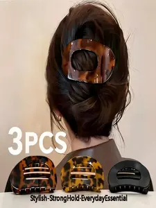 Tortoiseshell Pattern Hair Clip, Strong Grip Non-Slip Design, Suitable for All Hair Types, Casual Summer Hairstyle Accessory