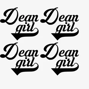 Vinyl Sticker Decal Dean Girl Dean Winchester SPN Supernatural Decor Decorative Ornaments Tiles Sticker