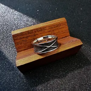 Retro Time Space Black Goku Adjustable Open Ring Punk Gothic Couple Cosplay Jewelry Anime Lovers Gift