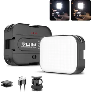 VIJIM VL100C Bi-Color LED Video Light on Camera,Mini Rechargeable 2000mAh LED Camera Lights,CRI95+ Dimmable 2500-6500K Ultra Bright Photo and Video Lighting,LED Fill Lamp