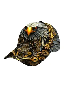 Men's Steampunk Mechanical Eagle Gear Baseball Cap, Adjustable Unisex Outdoor Hat for Running and Hiking, Vintage Style for All Seasons
