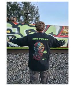 Zombie Apocalypse Long Sleeve Tee — Rave and Halloween Horror Graphic T-Shirt