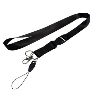 5/10 PCS Heavy Duty Black Lanyards with Quick Release Buckle  Bulk Neck Straps for ID Badges & Keys | Professional Staff & Event Essentials