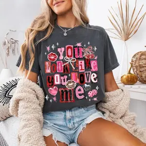 Coquette You Look Like You Love Me Tshirt, Trendy Valentine Graphic Tee, Love Me Quote Shirt