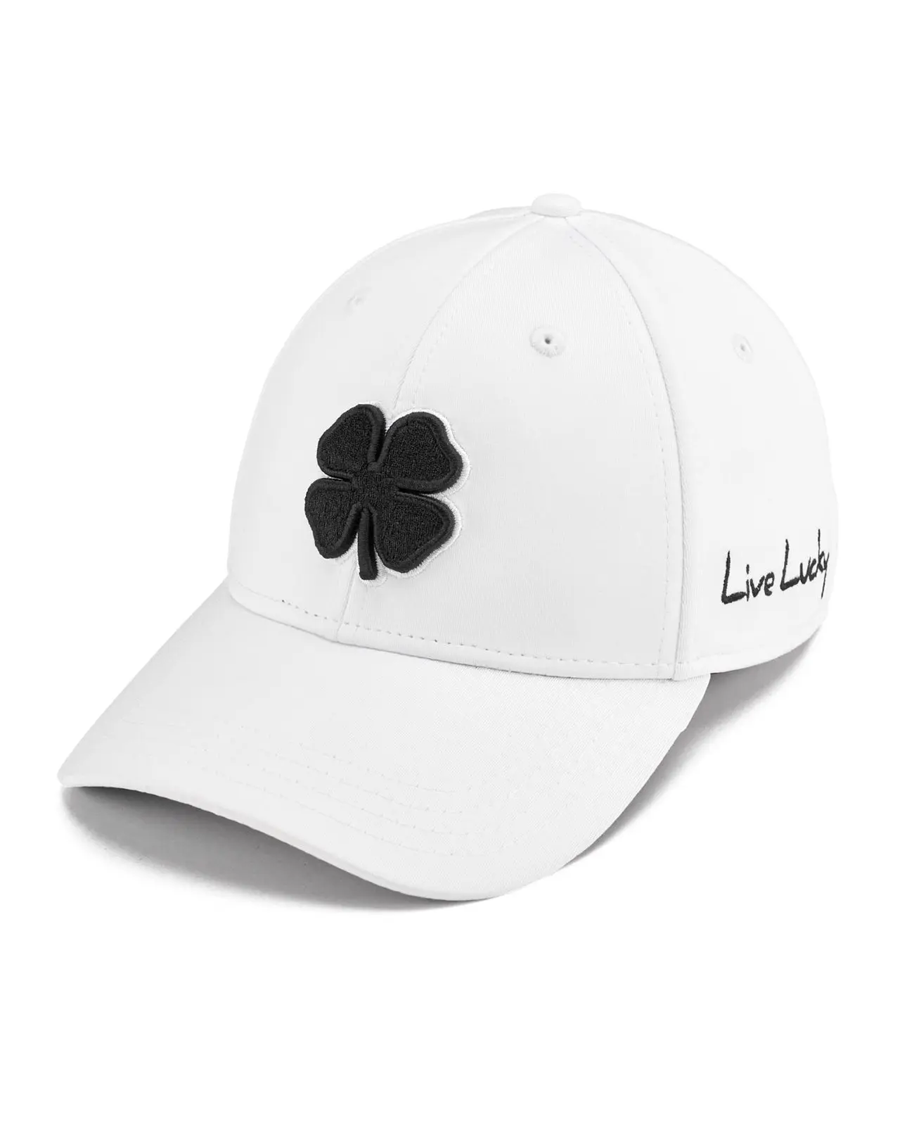 Premium Clover 1 White Fitted Performance Hat