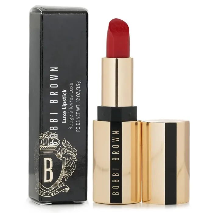Bobbi Brown Luxe Lipstick - #Parisian Red, Makeup Cosmetic, Intensely Pigmented, Moisturizing Hydrating Lip Color, 3.5g/0.12oz