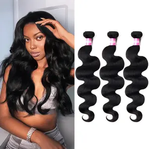 RAGMZZE 10-30 Inch Body Wave of Straight of Deep Wave Hair Bundles, 100% Unprocessed Vietnamese Virgin Human Hair, Raw Hair Quick Weave Extensions, Natural Black, Shiny 12A Human Hair Bundles luxury deep burmese curly Brazilian Loose good soft
