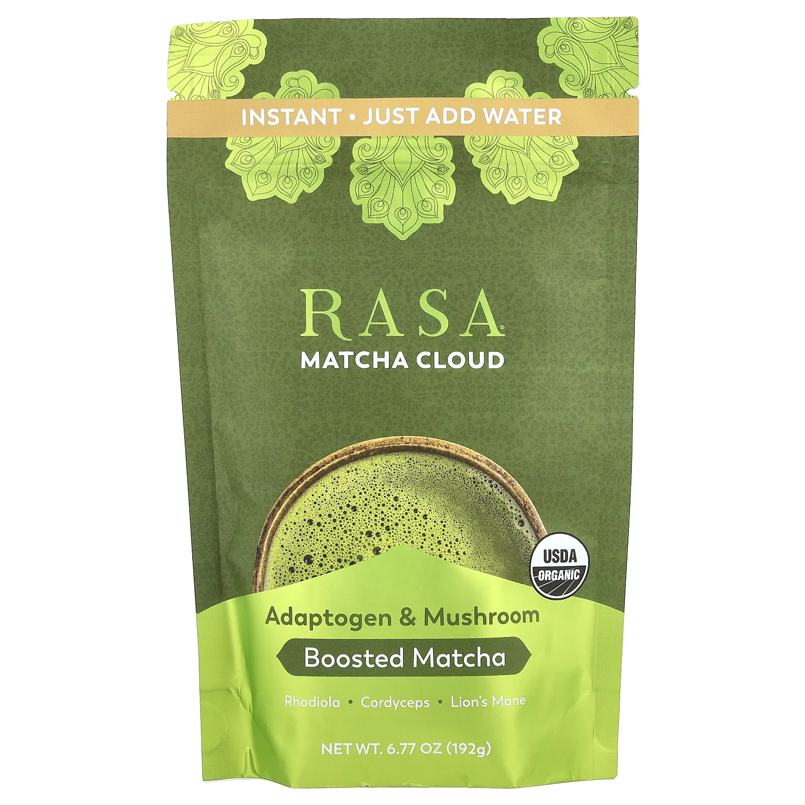 Rasa Adaptogen & Mushroom Boosted Matcha, Instant, Matcha Cloud, 6.77 oz (192 g)