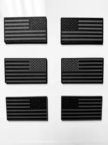American Flag Magnet Set (2pc) | Standard or Reverse | Black or Gray | Strong Magnetic Display Decor