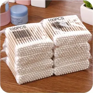 500pcs Disposable Double Head Sanitary Cleaning Swab for Household Makeup And Makeup Removal, Ear Cleaning Swab, Makeup And Cleaning Swab