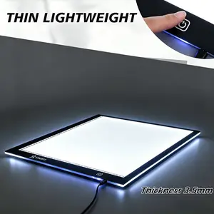 [ LED Diamond Drawing Board]:A4 LED light pad with three levels of dimming, acrylic high-transparency art light box , suitable for drawing, calligraphy copying, diamond painting art creation drawing boards LED Light Drawing Board Set.