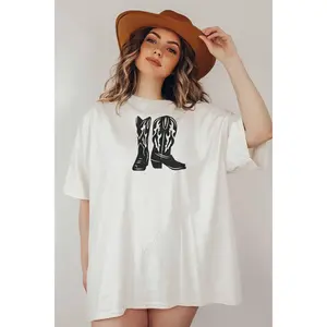 Cowgirl Boots Oversized Tee