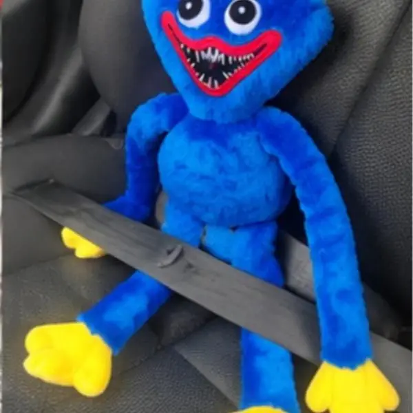 Huggy Wuggy Plush – 16" Soft Stuffed Poppy Playtime Toy, Cute Creepy Horror Game Collectible Doll, Poseable Long Arm Plushie Gift for Gamers