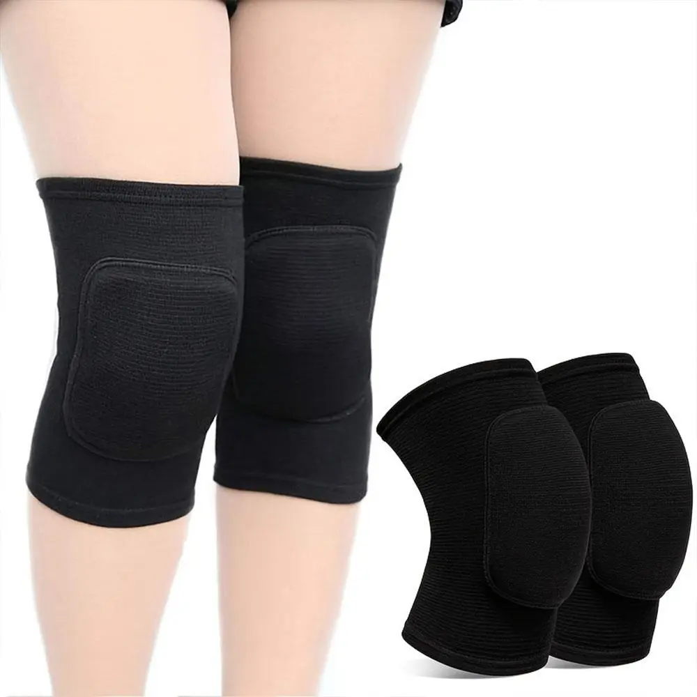 1 Pair Thickened Sponge Knee Pads – Anti-Fall Protection Active Training Sports Knee Support, Shockproof, Wear-Resistant & Durable, Breathable and Comfortable, Unisex Design, Universal Fit, Ideal for Volleyball, Basketball, Cycling and Other Sports.