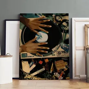 DJ Mixer Operation Pattern Unframed Painting, Modern Art Canvas Wall Art, Wall Art Decoration, Abstract Pattern Print, Wall Decor for Home Living Room Bedroom Office, Ornaments