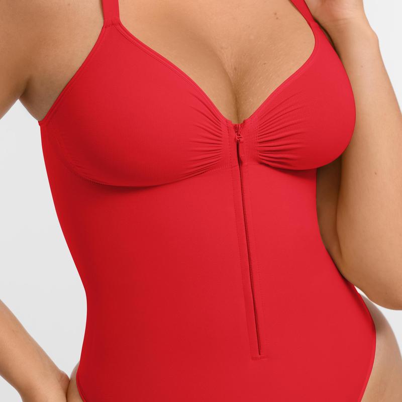 FeelinGirl Seamless Covered Bust Jumpsuit Thong Bodysuit Peach heart collar Fit Womenswear Comfort Shapewear Breathable Comfortable Day Sleeveless Corset Zipper TikTokShopBlackFriday