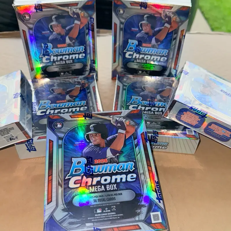2026 Topps Bowman Chrome Baseball Mega Box 6 Packs 36 Cards