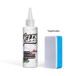 Cleaner Glass Polish Compound Oil Film Remover.DY.Streak-Free High Gloss Glass Cleaner, Watermark heavy stain Remover for Car Windows and Mirrors 1 Bottle 150ml with 1 Sponge applicator car care products